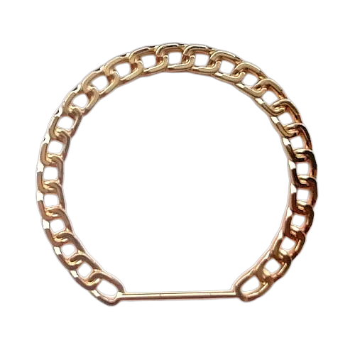 Metalen handvat voor handtas - schakel details - goud